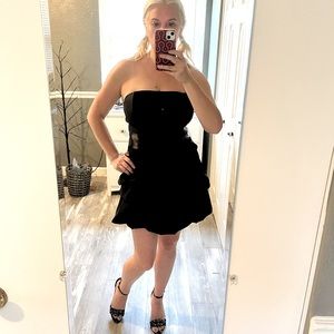 Jessica McClintock Black strapless formal party dress. Size 10 (UK sizing)